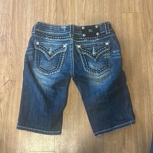 Miss Me Low Rise Distressed Bermuda shorts, 25